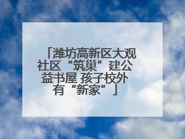 潍坊高新区大观社区“筑巢”建公益书屋 孩子校外有“新家”