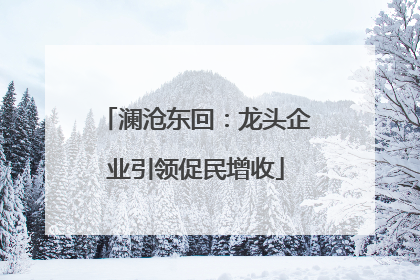 澜沧东回：龙头企业引领促民增收