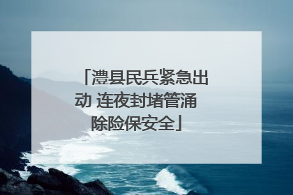 澧县民兵紧急出动 连夜封堵管涌除险保安全