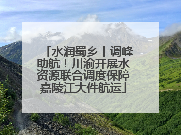 水润蜀乡丨调峰助航！川渝开展水资源联合调度保障嘉陵江大件航运