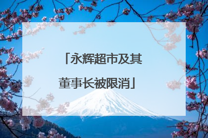 永辉超市及其董事长被限消