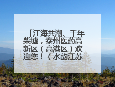 江海共潮、千年柴墟，泰州医药高新区（高港区）欢迎您！（水韵江苏“慢”游记）