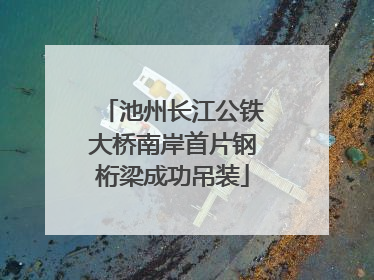 池州长江公铁大桥南岸首片钢桁梁成功吊装