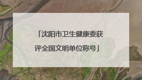 沈阳市卫生健康委获评全国文明单位称号
