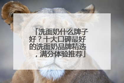 洗面奶什么牌子好？十大口碑最好的洗面奶品牌精选，满分体验推荐