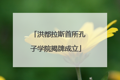 洪都拉斯首所孔子学院揭牌成立
