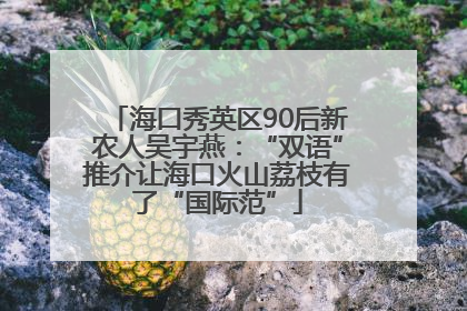 海口秀英区90后新农人吴宇燕：“双语”推介让海口火山荔枝有了“国际范”