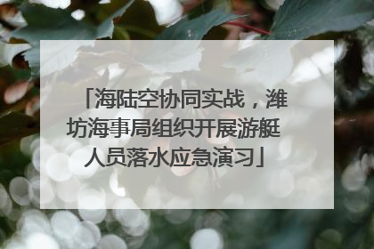 海陆空协同实战，潍坊海事局组织开展游艇人员落水应急演习