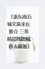 浙东南五城文旅来长推介 三条精品线路喊你去避暑