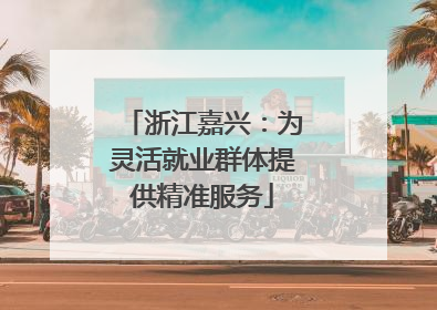 浙江嘉兴：为灵活就业群体提供精准服务