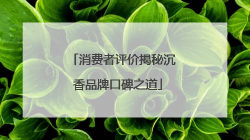 消费者评价揭秘沉香品牌口碑之道