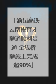 渝昆高铁云南段育才隧道顺利贯通 全线桥隧施工完成超90%