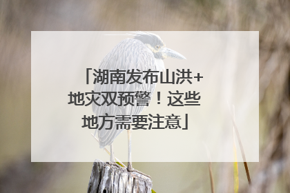 湖南发布山洪+地灾双预警！这些地方需要注意