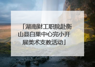 湖南财工职院赴衡山县白果中心完小开展美术支教活动