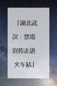 湖北武汉：禁毒宣传走进火车站