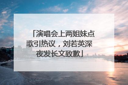 演唱会上两姐妹点歌引热议，刘若英深夜发长文致歉