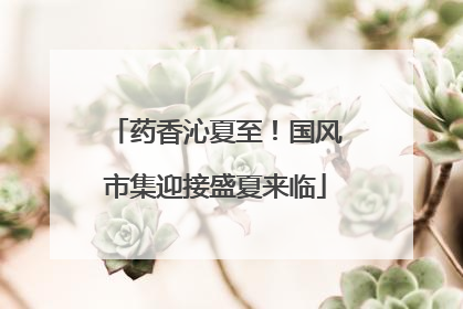药香沁夏至！国风市集迎接盛夏来临