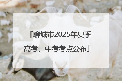 聊城市2025年夏季高考、中考考点公布