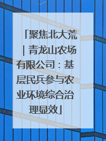 聚焦北大荒｜青龙山农场有限公司：基层民兵参与农业环境综合治理显效