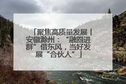聚焦高质量发展丨安徽滁州：“融圈进群”借东风，当好发展“合伙人”