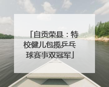 自贡荣县：特校健儿包揽乒乓球赛事双冠军