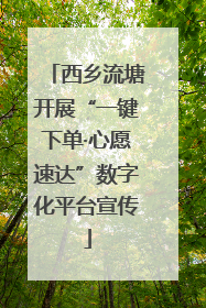 西乡流塘开展“一键下单·心愿速达”数字化平台宣传