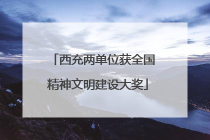 西充两单位获全国精神文明建设大奖