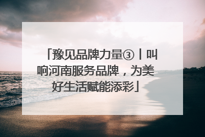 豫见品牌力量③丨叫响河南服务品牌，为美好生活赋能添彩