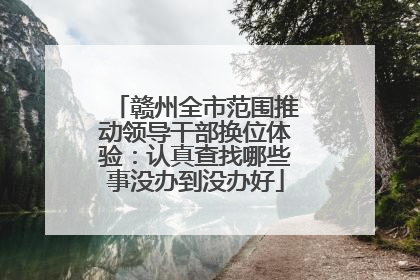 赣州全市范围推动领导干部换位体验：认真查找哪些事没办到没办好