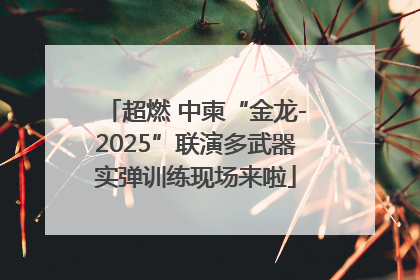 超燃 中柬“金龙-2025”联演多武器实弹训练现场来啦