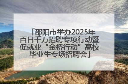 邵阳市举办2025年百日千万招聘专项行动暨促就业“金桥行动”高校毕业生专场招聘会