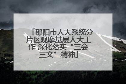 邵阳市人大系统分片区观摩基层人大工作 深化落实“三会三文”精神