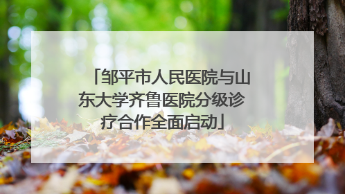 邹平市人民医院与山东大学齐鲁医院分级诊疗合作全面启动