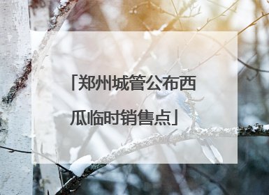 郑州城管公布西瓜临时销售点