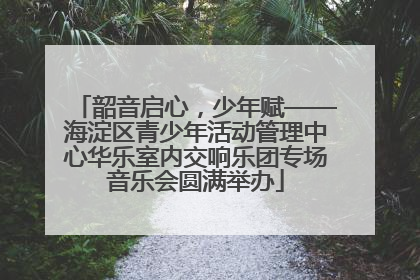 韶音启心，少年赋——海淀区青少年活动管理中心华乐室内交响乐团专场音乐会圆满举办