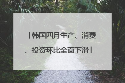 韩国四月生产、消费、投资环比全面下滑