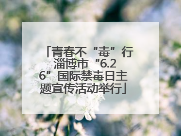 青春不“毒”行 淄博市“6.26”国际禁毒日主题宣传活动举行