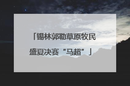 锡林郭勒草原牧民盛夏决赛“马超”