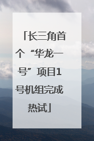 长三角首个“华龙一号”项目1号机组完成热试