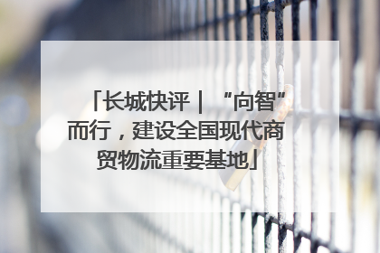长城快评｜“向智”而行，建设全国现代商贸物流重要基地
