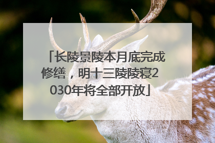 长陵景陵本月底完成修缮，明十三陵陵寝2030年将全部开放