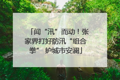 闻“汛”而动！张家界打好防汛“组合拳” 护城市安澜