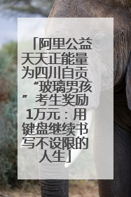 阿里公益天天正能量为四川自贡“玻璃男孩”考生奖励1万元：用键盘继续书写不设限的人生