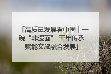 高质量发展看中国｜一碗“非遗面” 千年传承赋能文旅融合发展