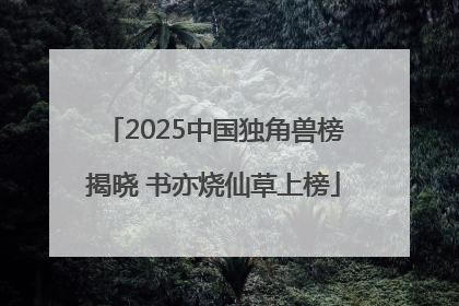 2025中国独角兽榜揭晓 书亦烧仙草上榜