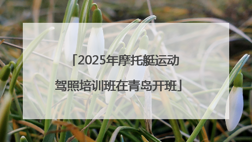 2025年摩托艇运动驾照培训班在青岛开班