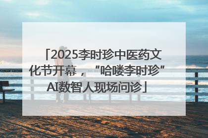 2025李时珍中医药文化节开幕，“哈喽李时珍”AI数智人现场问诊